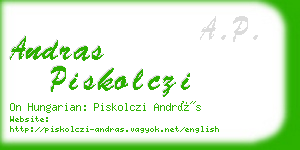 andras piskolczi business card